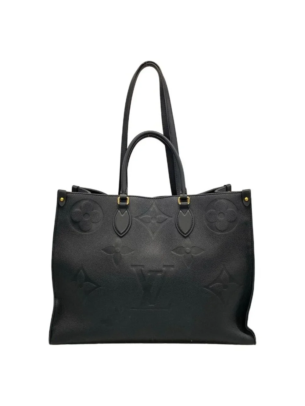 Louis Vuitton Tote Monogram Empreinte On The Go GM Noir Leather Cowhide